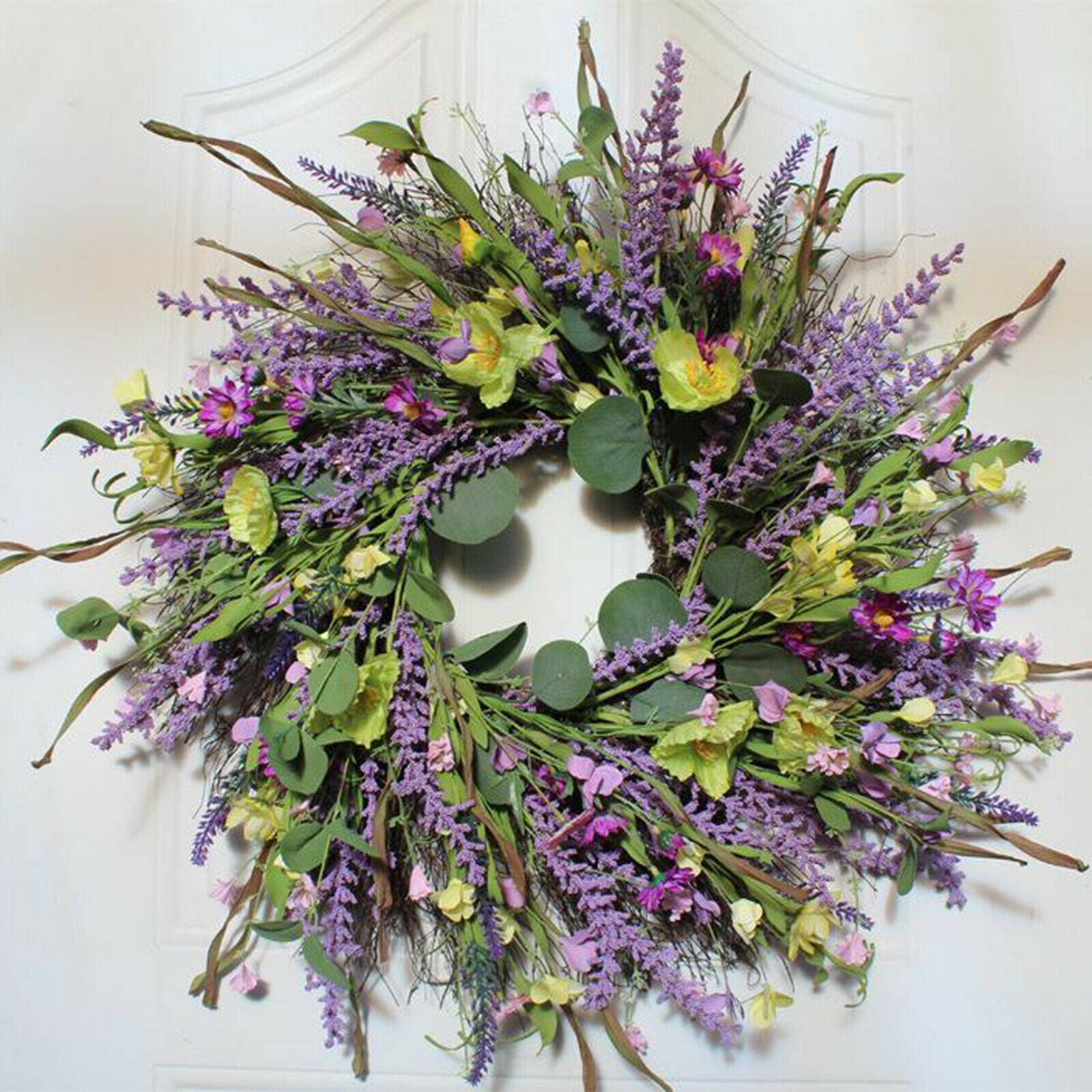 22'' Lavender Wreath Farmhouse Garland Front Door Window Festival Decor