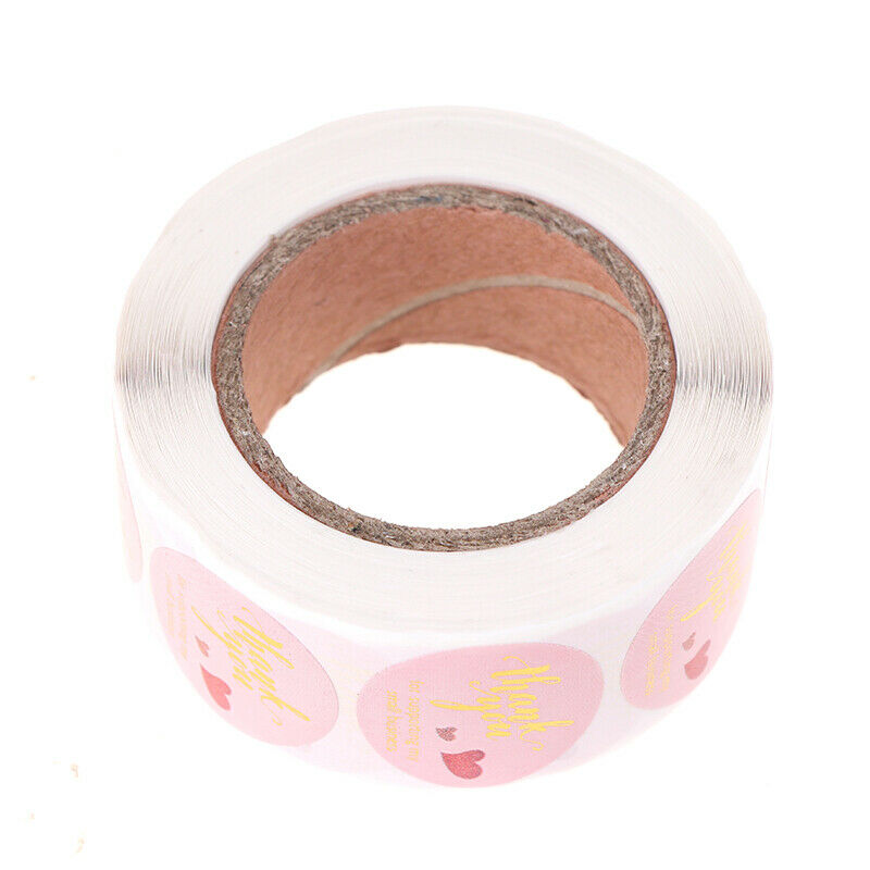 500Pcs Thank You Stickers Seal Labels Pink Stickers for Envelope Seal Lab.l8