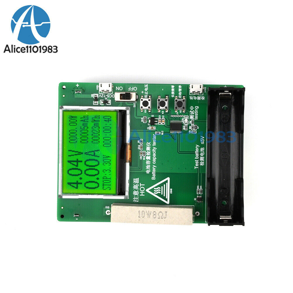 Lithium 18650 Battery Capacity Tester BMS PCB Protection LCD Display Module