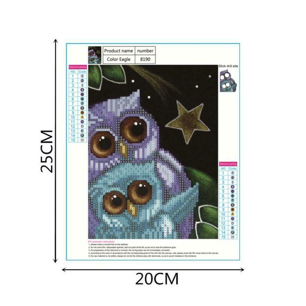 Cartoon Owl DIY 5D Diamond Painting Embroidery Cross Stitch Craft Kit 4#