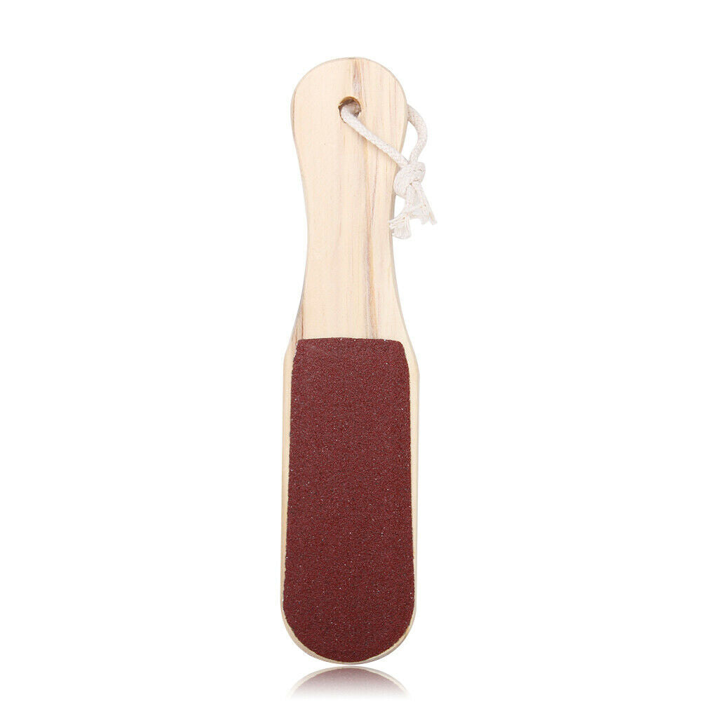Double-sided Foot Arrows Callus File for Calluses, Cuticles with Wooden Handle
