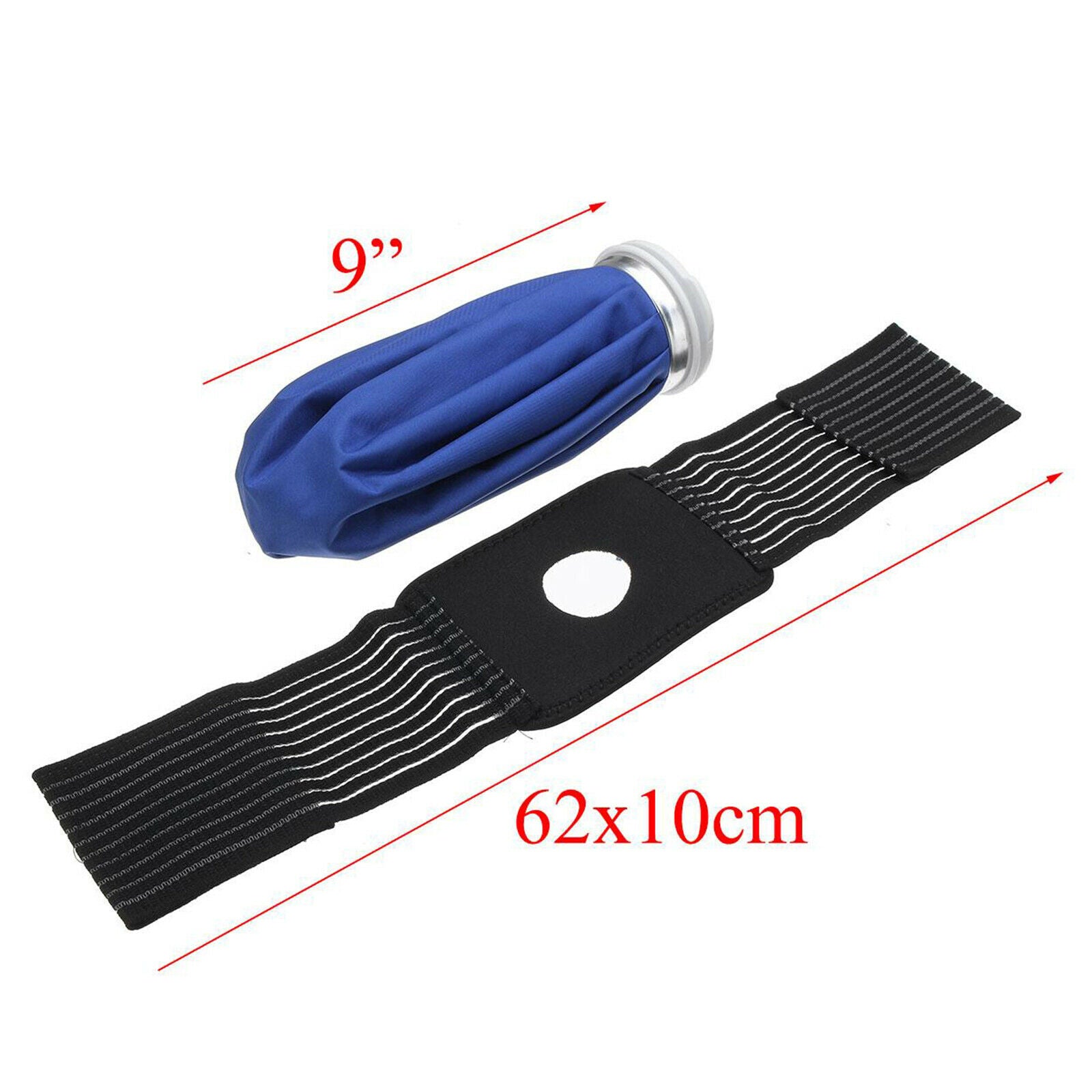 9'' Reusable Sport Injury Pain Therapy Belt Heat Hot Cold Cooler Ice Pack Bag