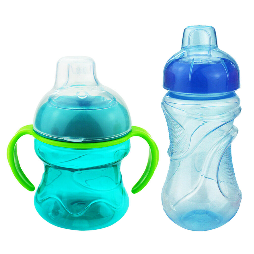2 Pcs Baby Handle Infant Boys Girls Learn Drinking Sippy Cup