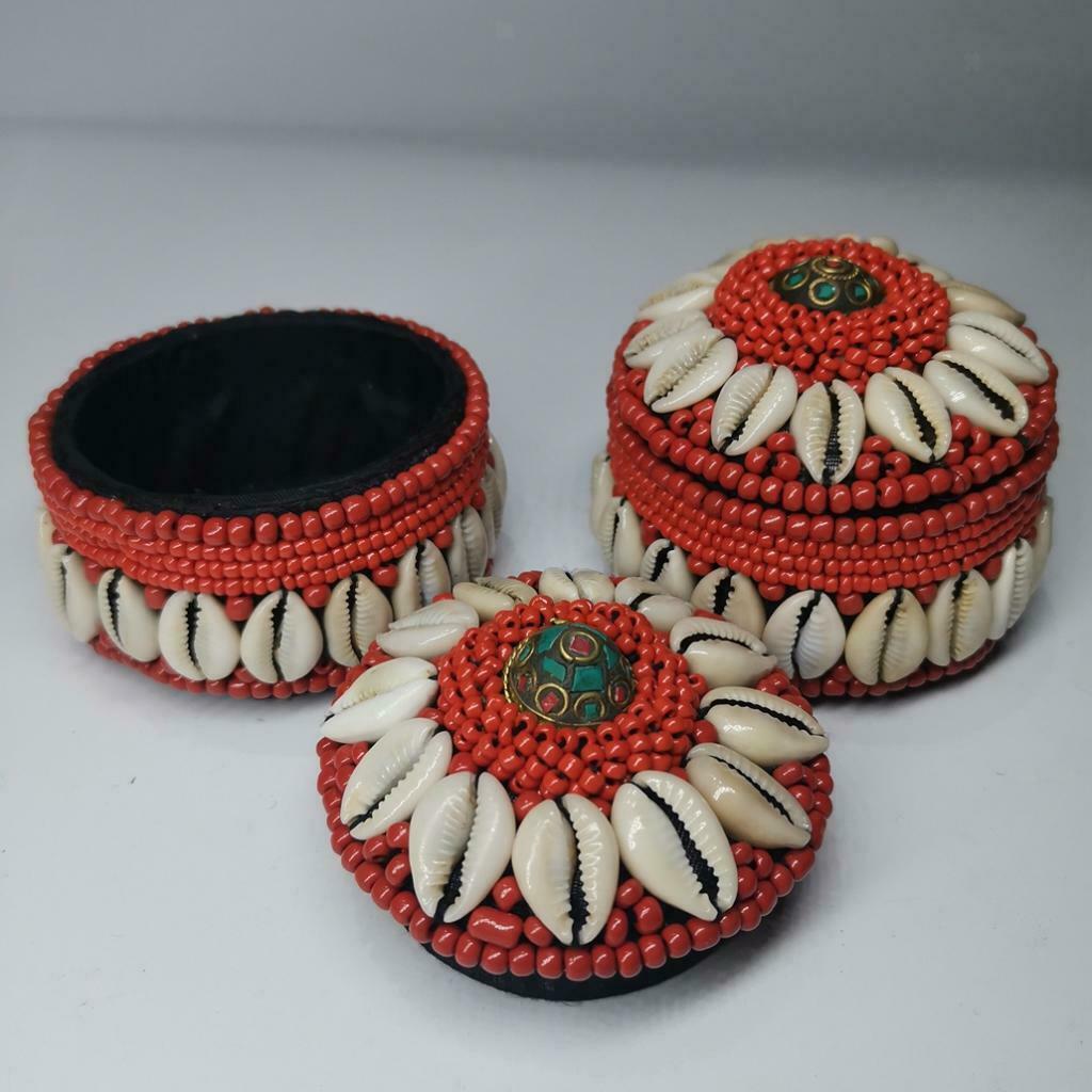 Tibetan Nepal Handmade White Shells Bead