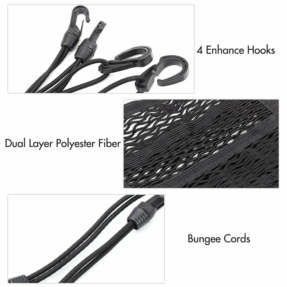 1x Storage Seat Bag Luggage Organizer Holder Cargo Net Hook Pouch Holder for Car