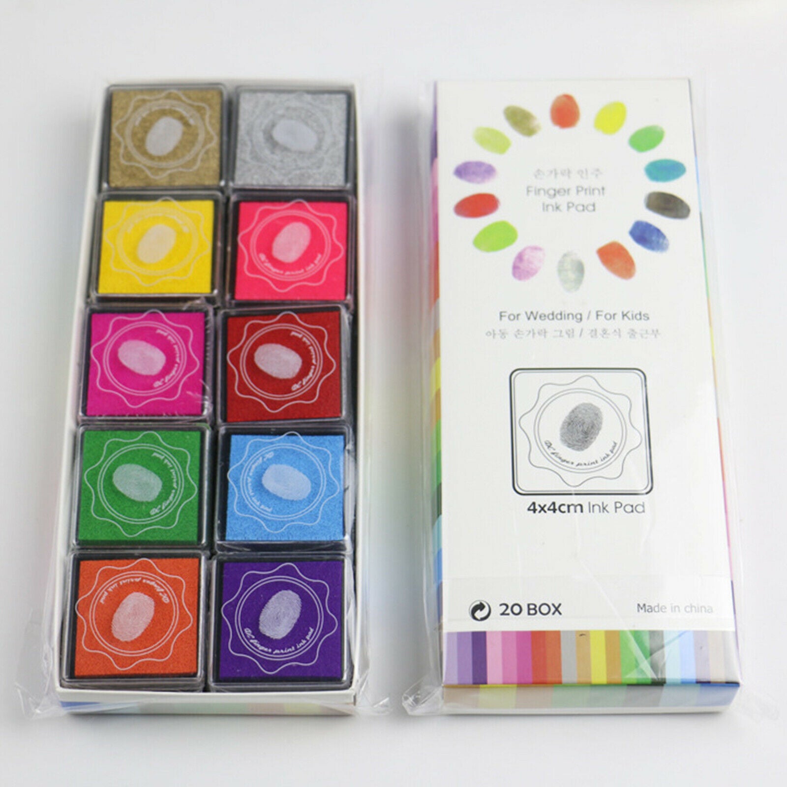 Craft Ink Pad Stamps DIY Finger Washable Ink Pads for Kids Rubber Stamps