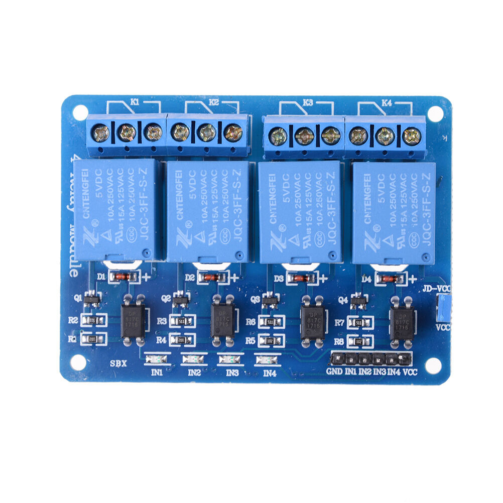 5V 4 Channel Relay Board Module With Optocoupler LED for Arduino PiC ARM .l8