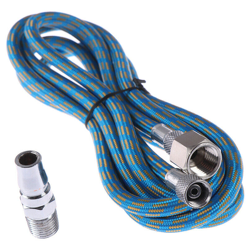 6FT(1.8m) Airbrush Air Hose Tool 1/8"-1/4" Adaptor fitting Coupling KitJCAUJ Tt