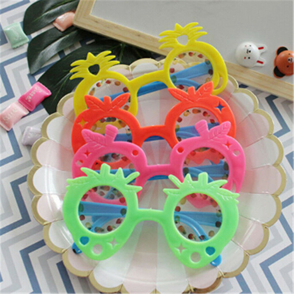Kids Fruit Pineapple Eye Glasses Kids Hawaii Beach Party Supplies Decor To.l8