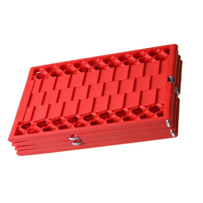 2PCS Rubber Foldable Car Wheel Anti-Skid Pad Folding Skid Plate Tire Traction N9