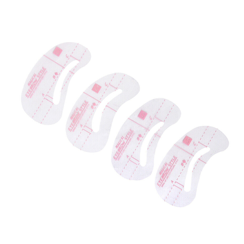 4PCS Stencil Eyebrow Template Modeling Shaping Face Makeup with 4style