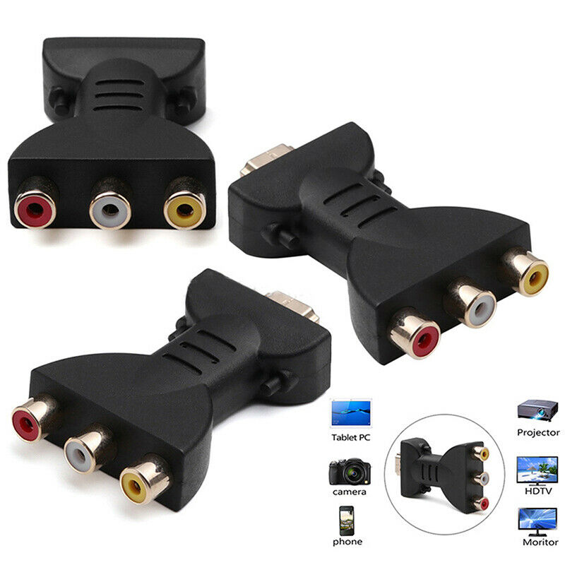 HDMI To AV Audio Adapter HDMI To VGA Connector RCA Video Audio Adapter Fo.l8