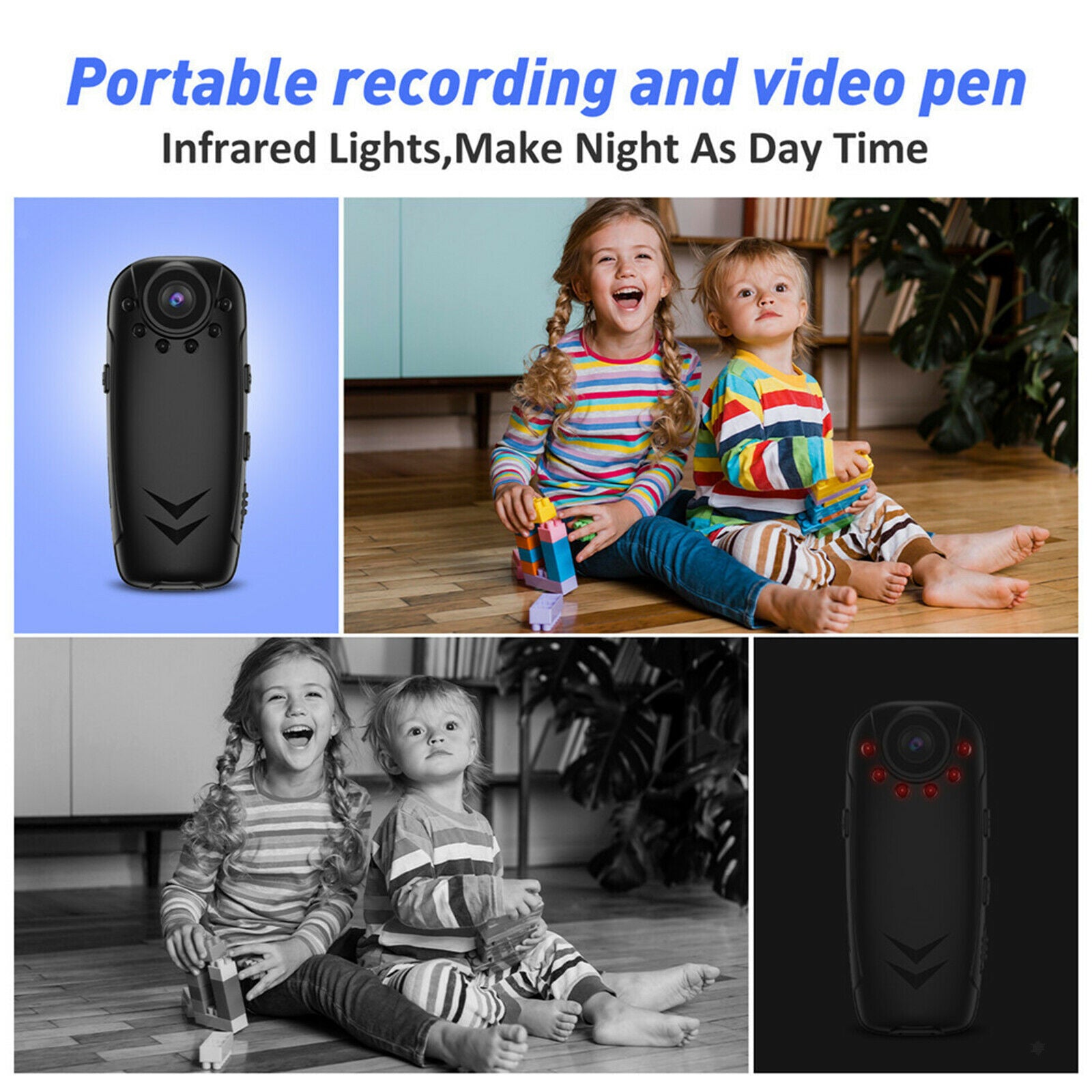Mini Spy Camera Sports Body Camera Video Recorder HD 1080P Pocket Clip