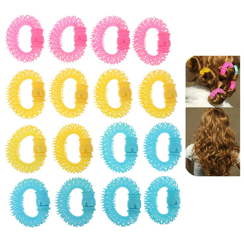 16Pcs Magic Hair Curler Spiral Curls Roller Donuts Curl Hair Styling Tool.l8