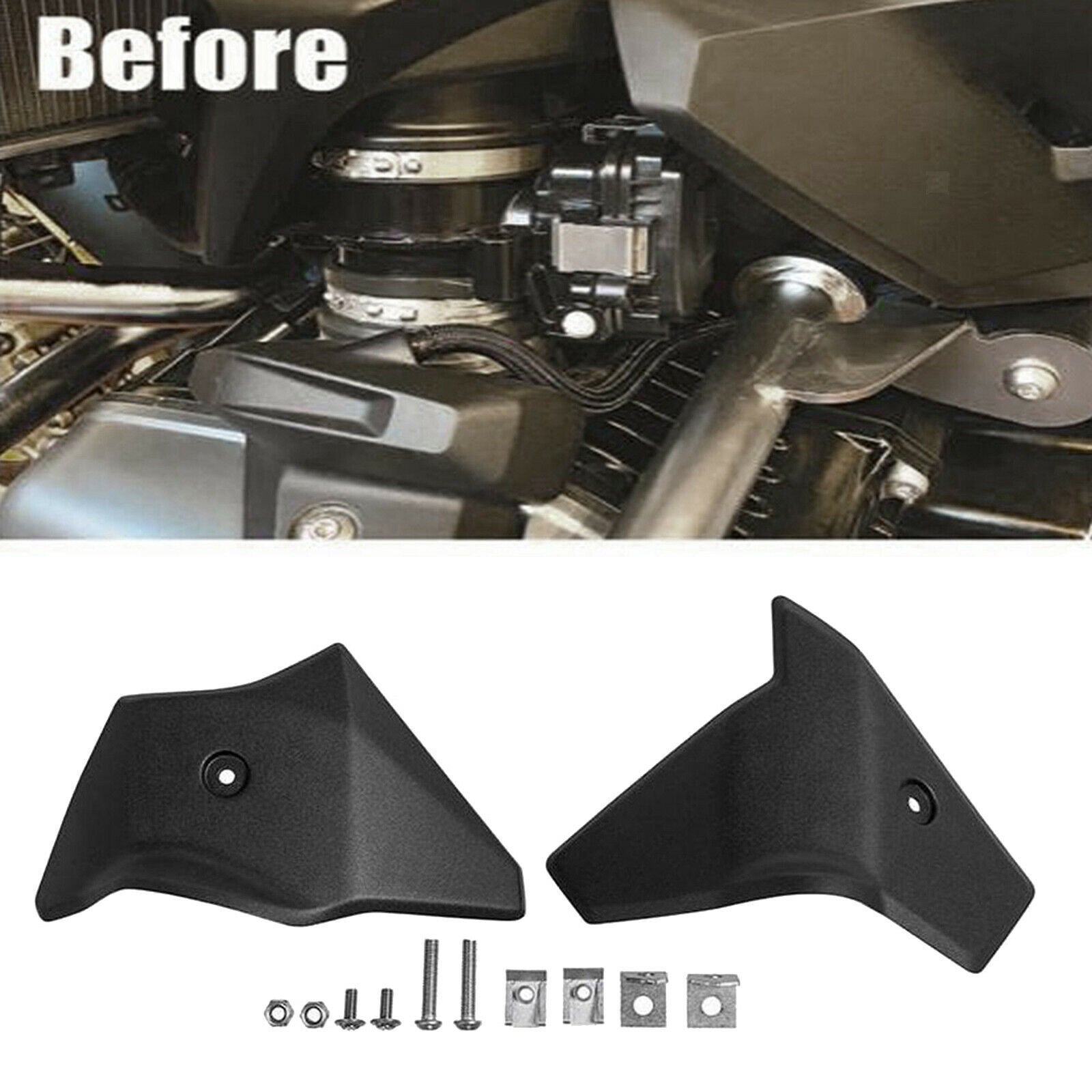 1 Pair Throttle Body Guards Protector for BMW R1250GS R1200GS Black Compact