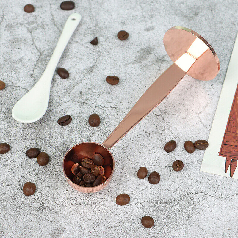 2 in 1 Stainless Steel Espresso Coffee Tamper Measuring Spoon Scoop With St Tt