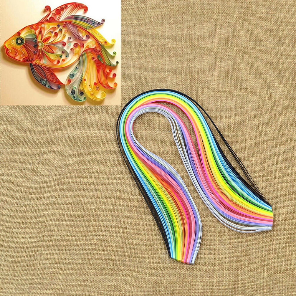 160PCS 3mm Quilling Paper Strip Origami Tool Handmade Scrapbooking DIY Art Craft