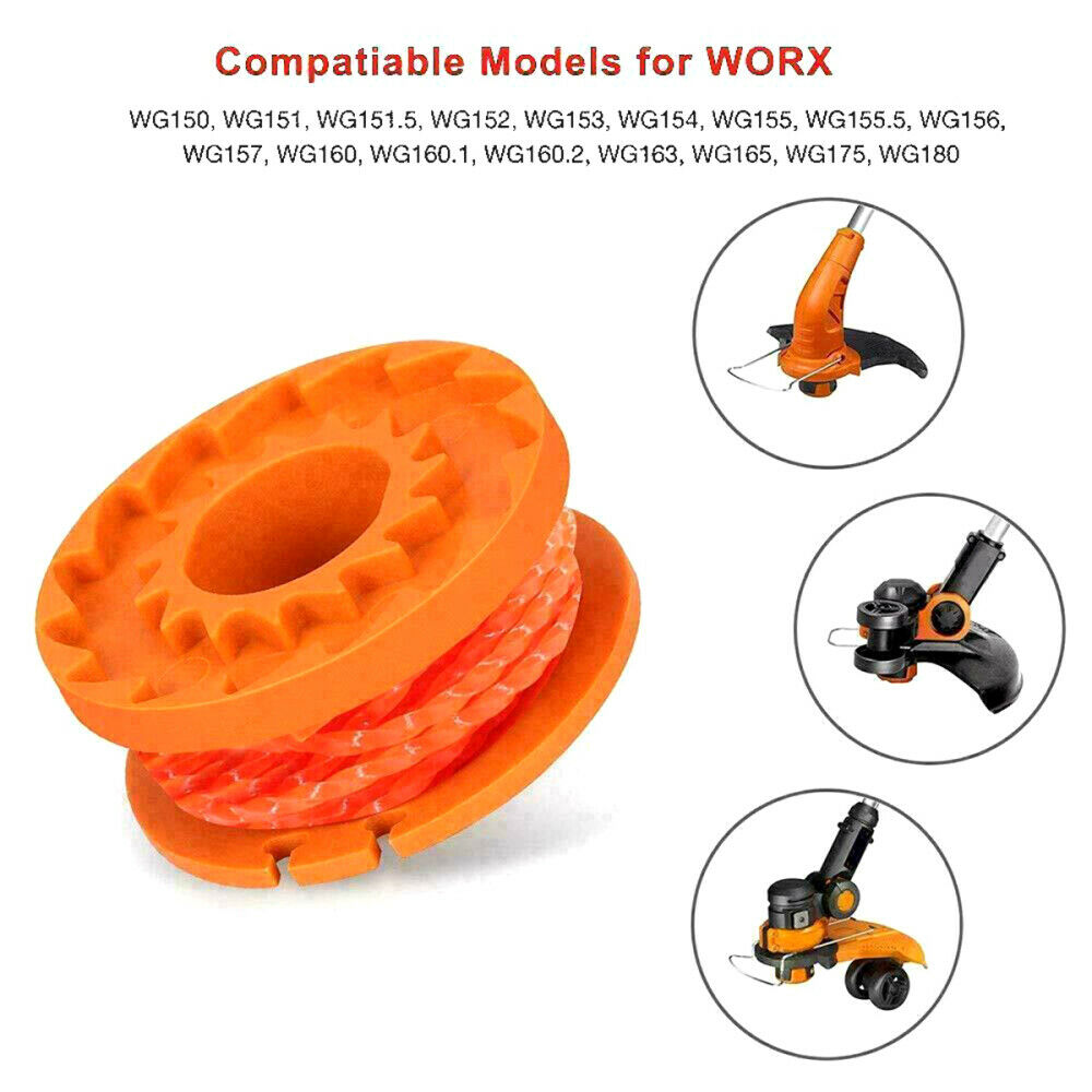For WA0010 Worx Spool Line String Trimmer Edger 6 Pack Replacement