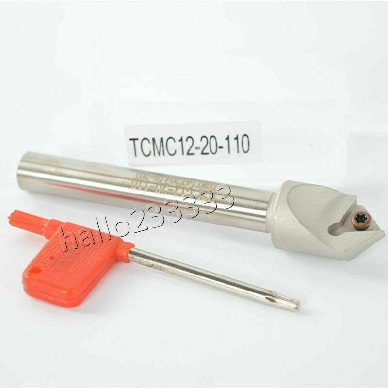 45° TCMT C12-20-110（5mm-20mm）straight shank centering chamfering cutter For TCMT
