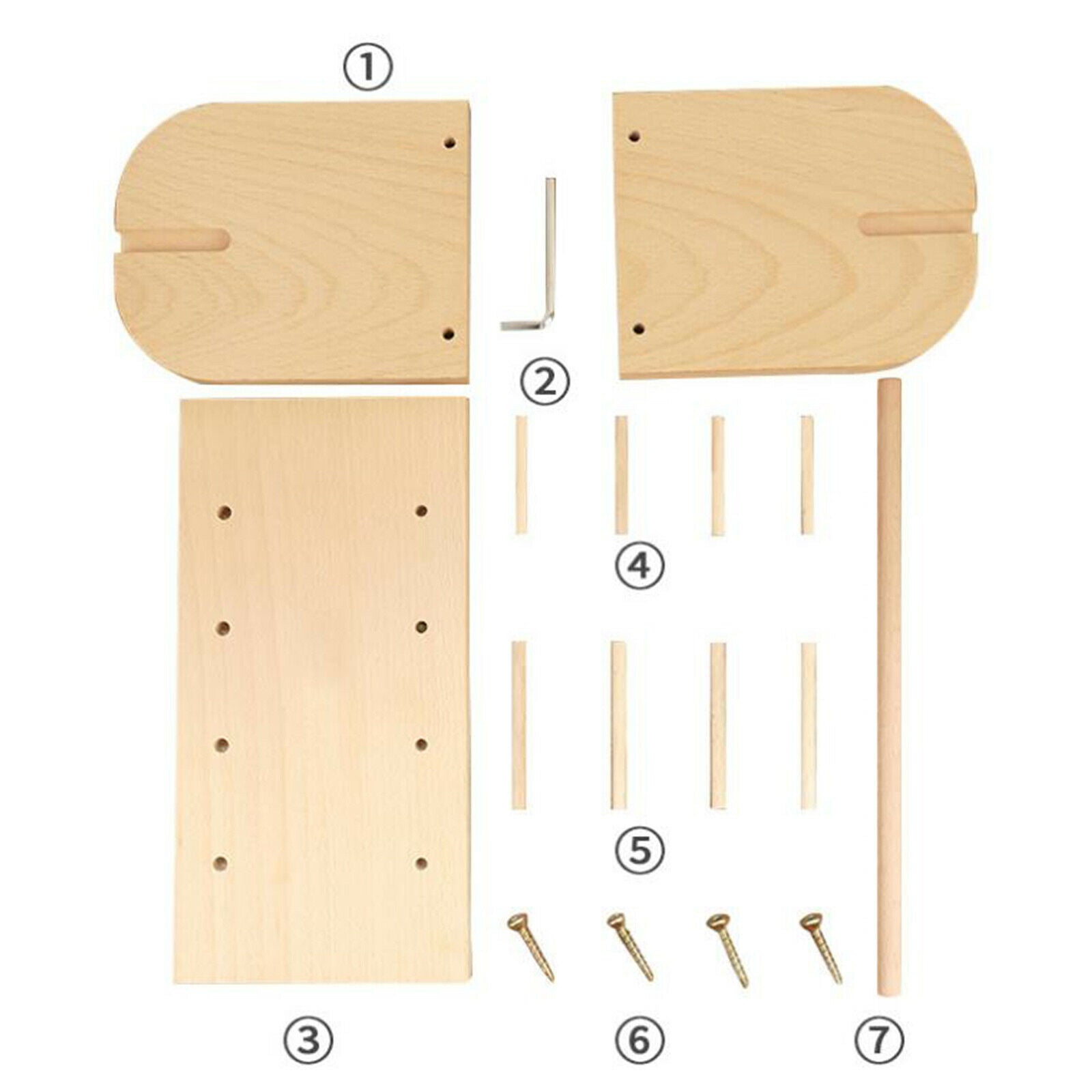 Wood Thread Rack Stand Organizer Embroidery Storage Quilting Knitting Accs