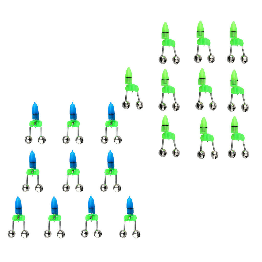 20 Pieces Night Fishing Bite Alarm Twin Bells Clip Alerter Ring Accessory
