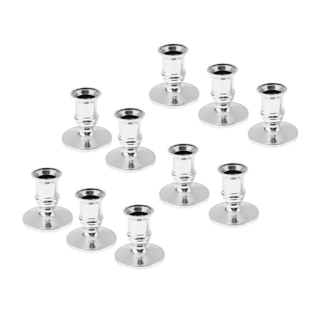 10x Traditional Plastic Dinner Candle  Candle Base Holder