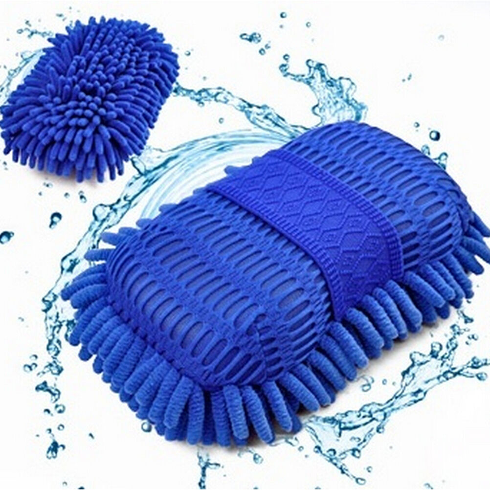 Microfiber Chenille Car Vehicle Care Washing Brush Sponge Pad Cleaning Too.l8