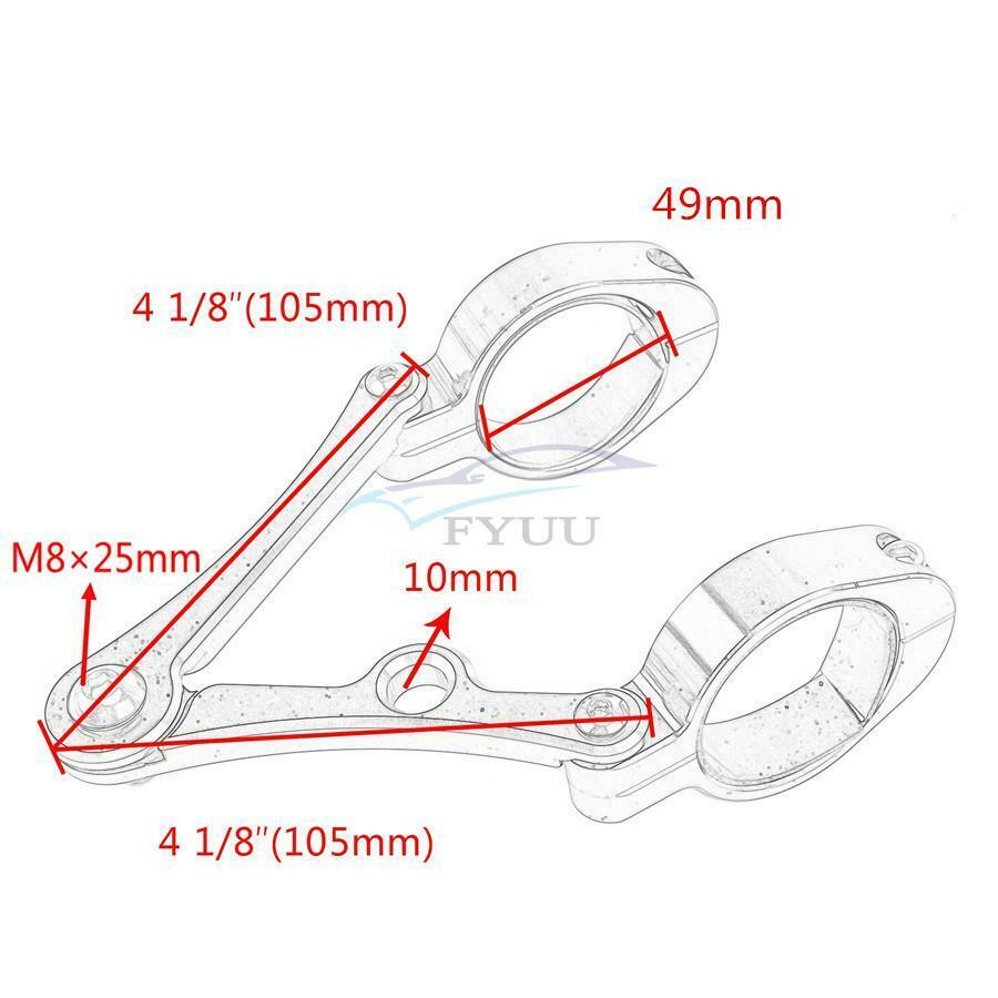 7-inch Black CNC Motorcycle Headlight Housing + 48MM Adjustable Front Fork Clamp