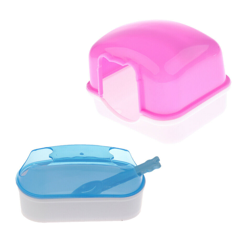 2x Hamster Bathroom Bath Sand Bath Room Sauna Toilet Bathtub Critter Bath,Random