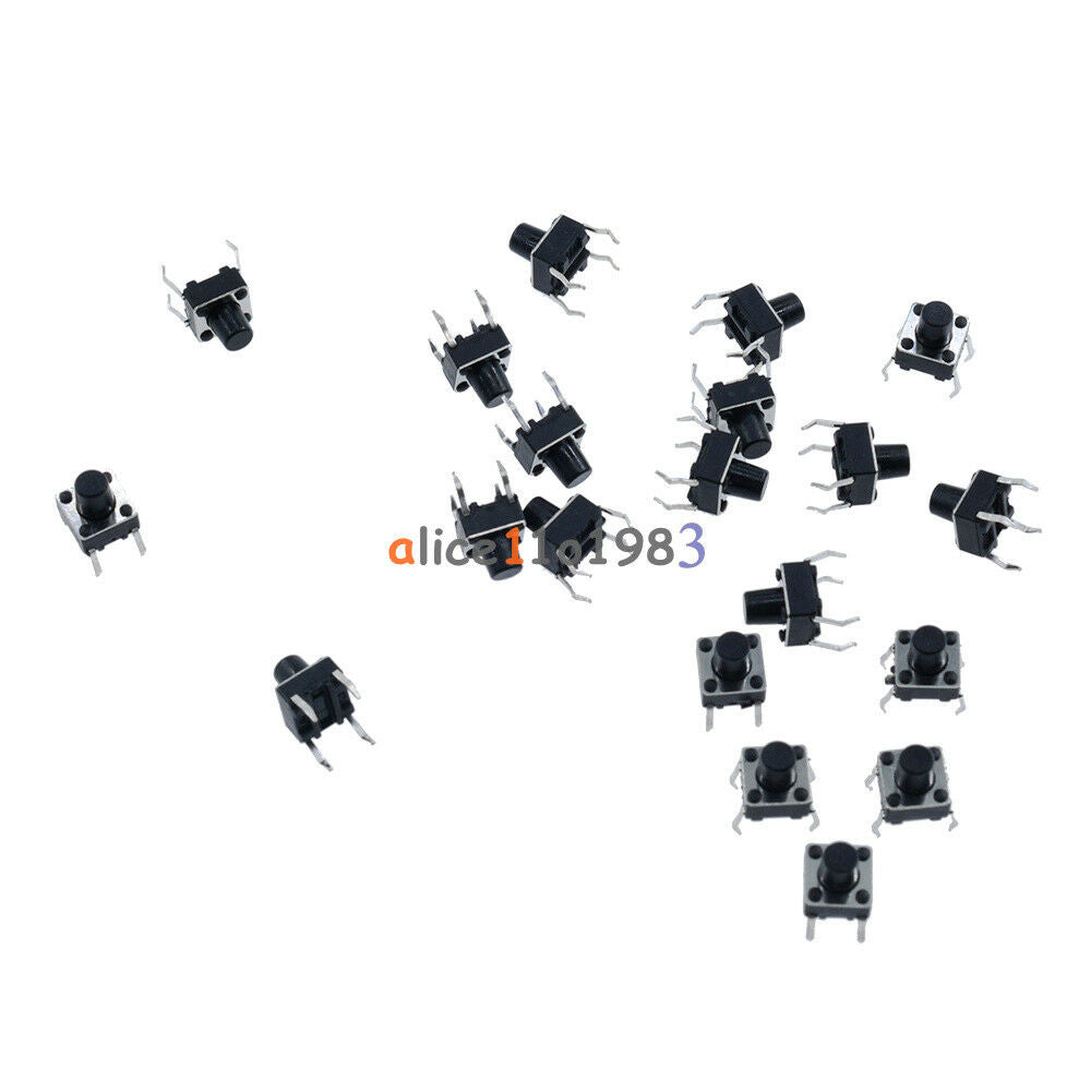 50PCS Tactile Push Button Switch Tact Switch 4-Pin DIP-4 6X6X7MM