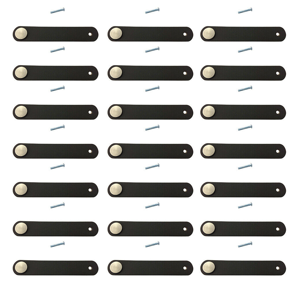 18pcs Nordic Wardrobe Cabinet Door Handle Soft PU Leather Door Handles For