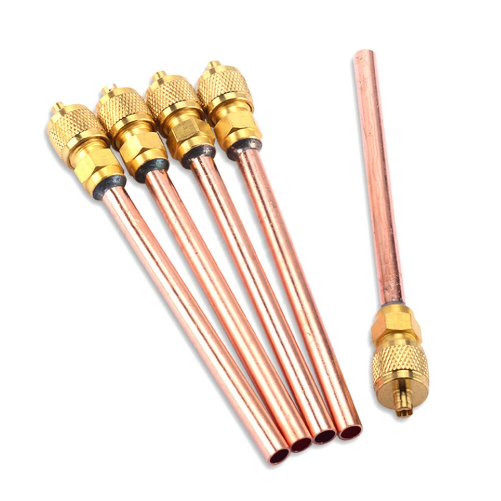 10pcs OD Copper Tube Air Conditioner Refrigeration Access Valves Filling Parts