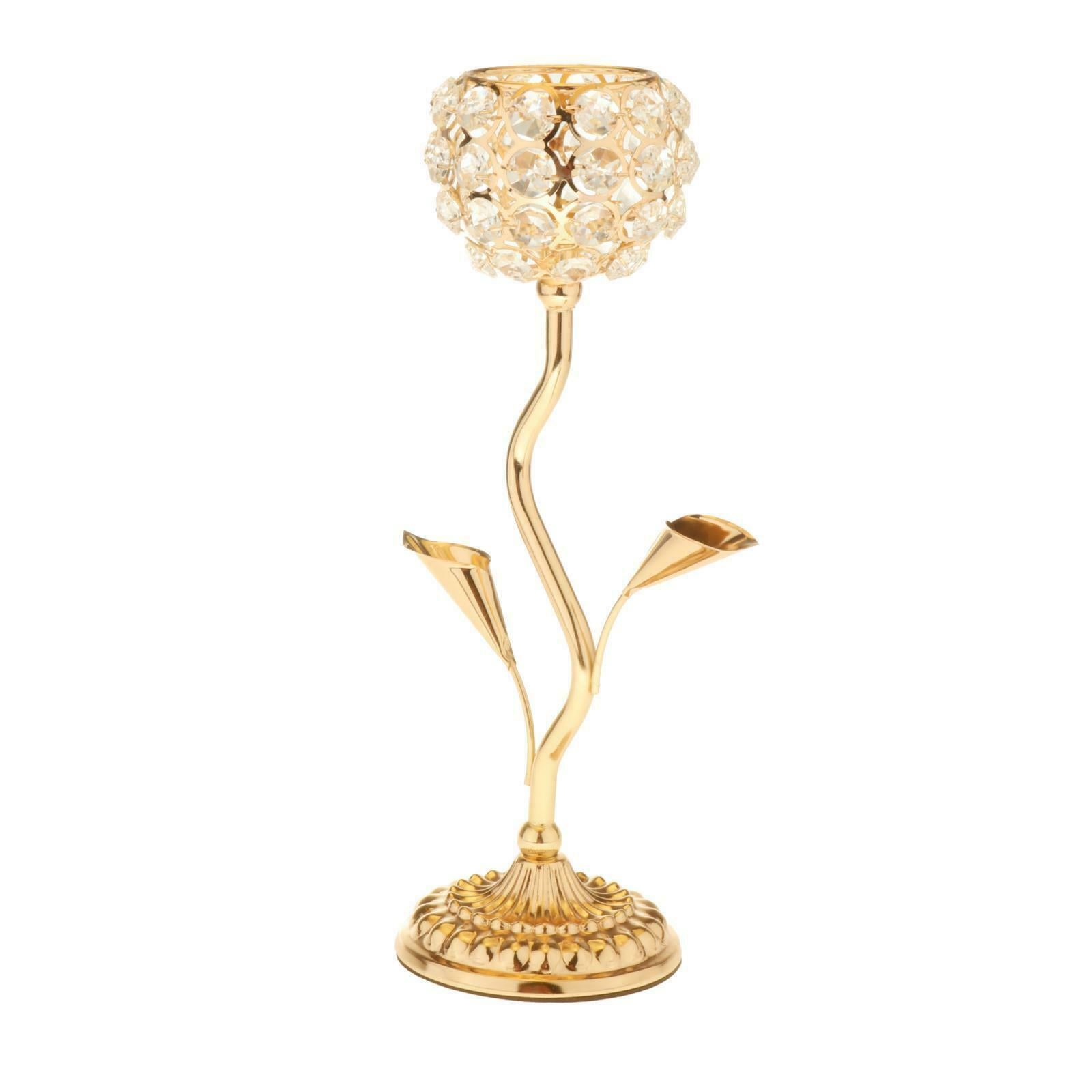 Iron Crystal Candle Holder Candlestick Stand Wedding Home Anniversary Gifts