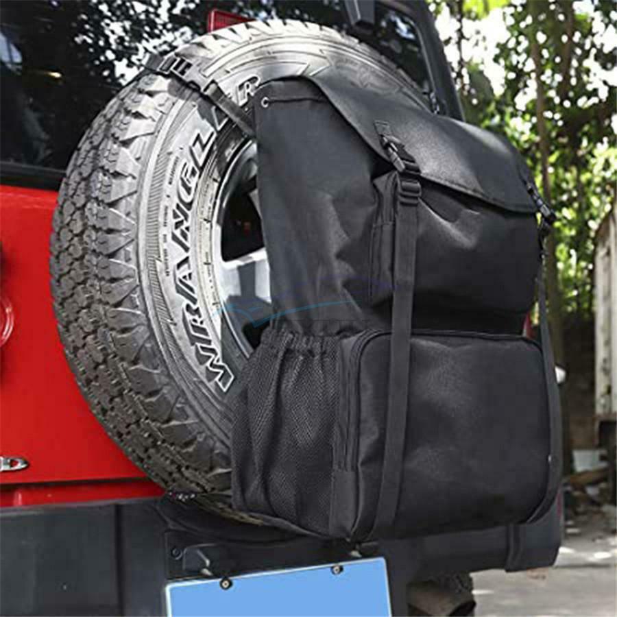 1PCS For Wrangler JK TJ JL Car Spare Tire Storage Bag Cargo Tool Storage Bag