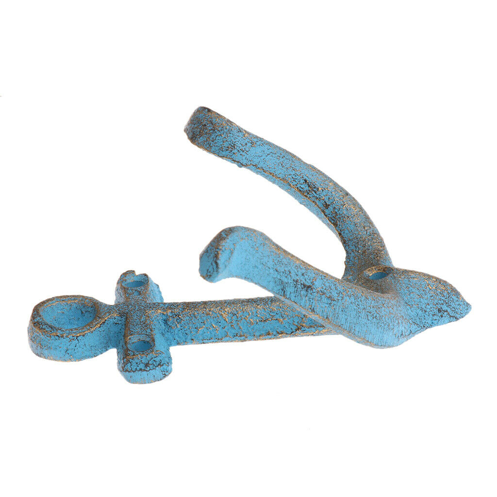 Set 2PCS Retro Strong Anchor Coat Hook Bedroom Bathroom Storage Metal Hooks