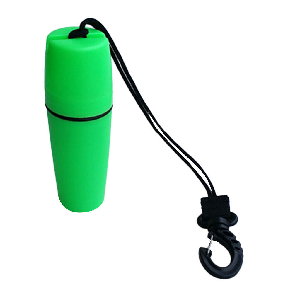 Portable Waterproof Dry Container Bottle with Hook Lanyard for Scuba Dive Kayak