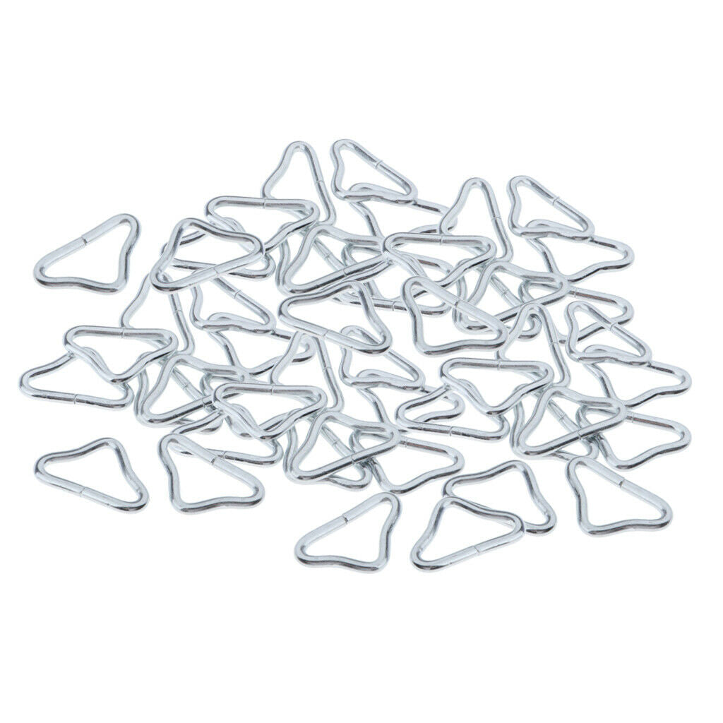 50x Triangle Rings Buckle for Straps Trampoline Mat Accessories Replacement