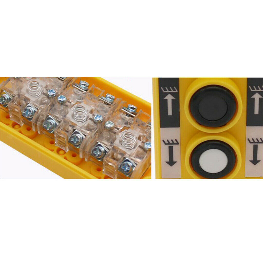 COP2B Crane Button Switch Box Lifting Unloading Tail Plate Plastic Yellow