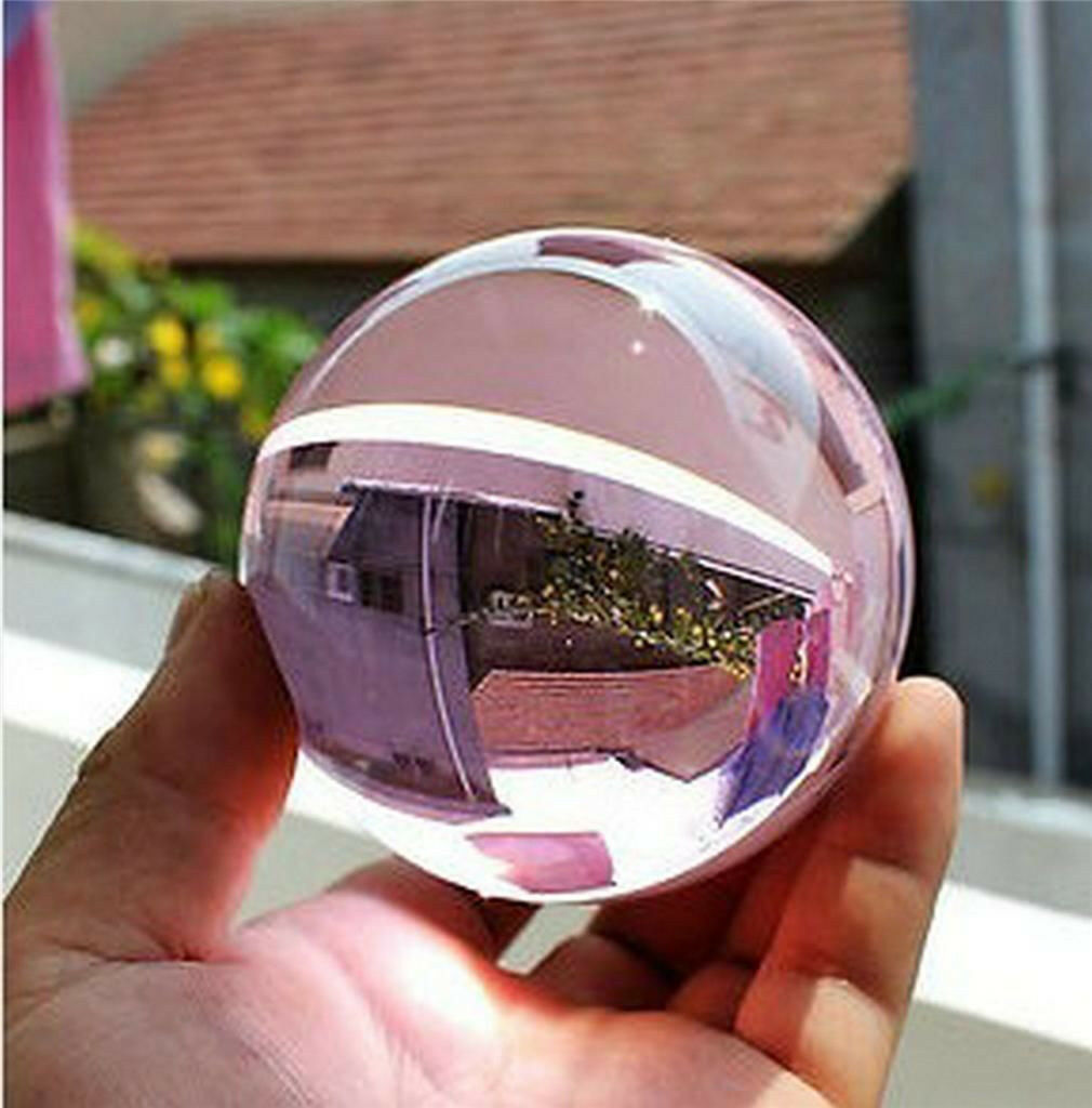 Natural Quartz Pink Magic Crystal Healing Ball Sphere 60mm + Stand