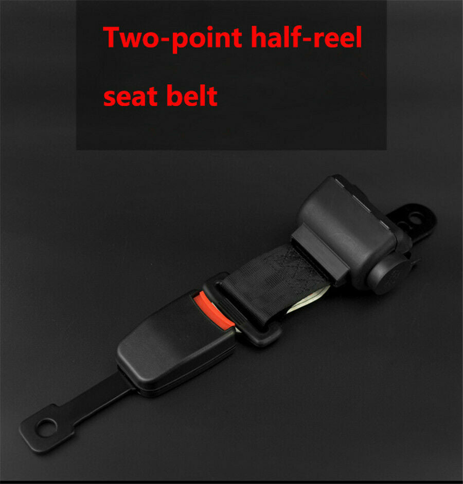 Semi-closed Two-point Seat Belt Car Safety Belt Buckles Nylon Straps Retractable