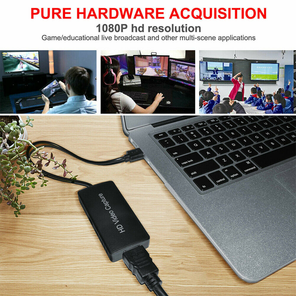 HDMI to USB 2.0 Video Capture Card 1080P 30fps Record For Live Streaming