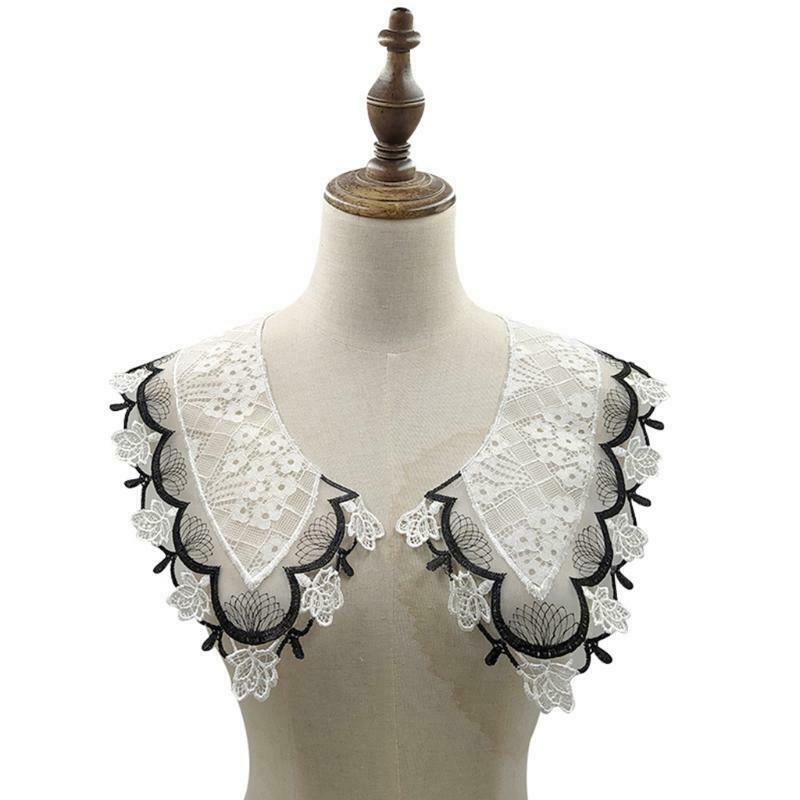 Women False Collar Lace Collar Detachable Shirt Neck Semicircular Necklace