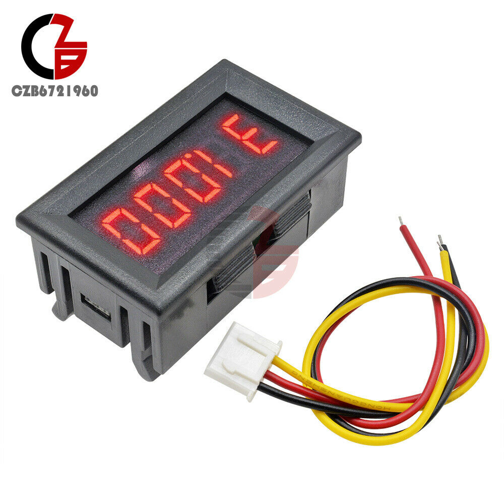 3-Wire 5 Digit 0.36" DC 0-33.000V Red LED Digital Voltmeter Voltage Meter Panel