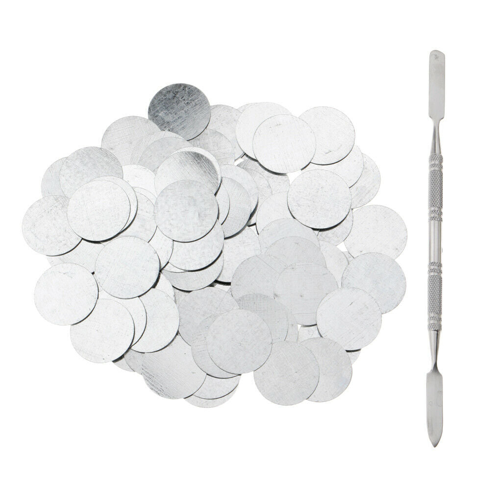 400x Empty Makeup Pans Stickers 4x Depotting Spatula for Eyeshadow Blush