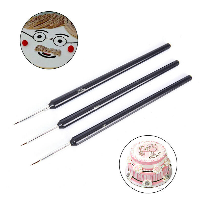 3pcs Cake Icing Decorating Painting Brush Fondant Dusting Sugarcraft DIY .l8