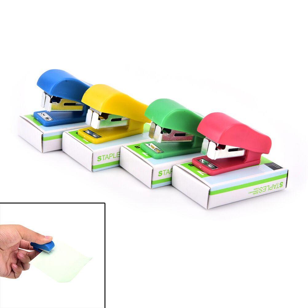 Office Student School Home Mini Cartoon Paper Document Stapler With Staple.l8