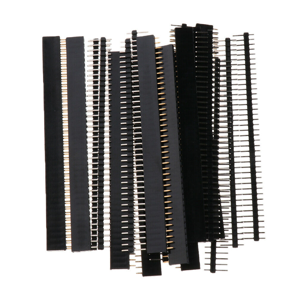 10 Pairs 40Pins 2.54mm Single Row Male Female Pin PCB Header Wire Connectors
