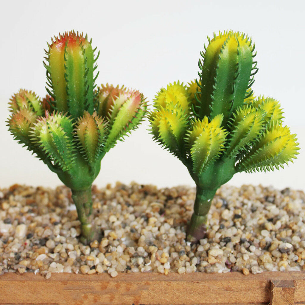 Artificial Cactus Plants Unpotted Plastic Succulent Cactus Home Plant #15