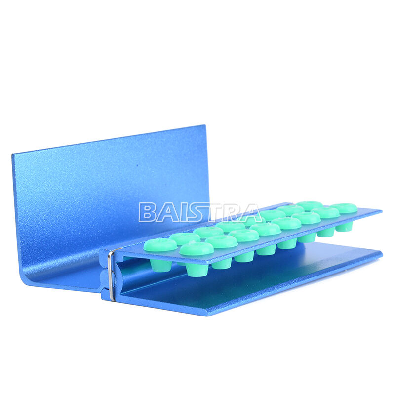 Dental Burs Holder Block 16 Holes & Silicon Cover FG RA Autoclavable Blue