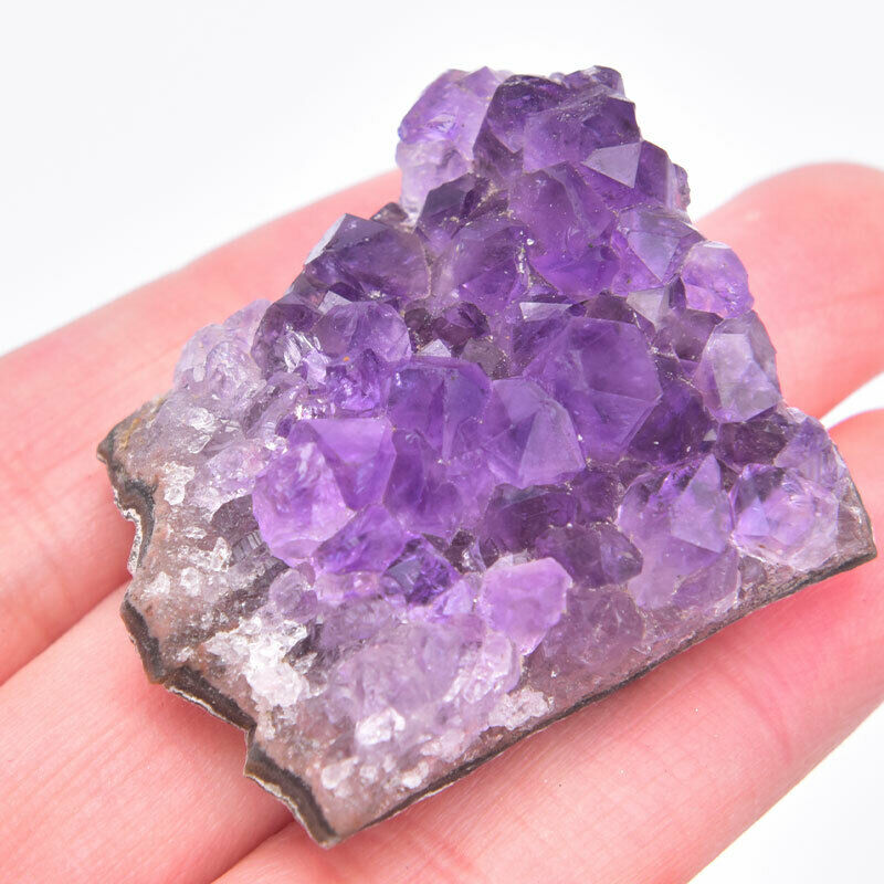 1PC Natural Amethyst Crystal Cluster Quartz Raw Crystals Healing Purple Ston SJ